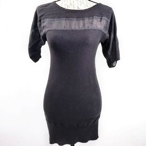 LOFT Black Short dolman sleeve sweater dress